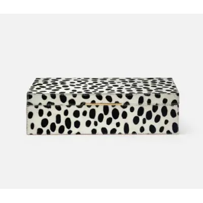 Malmo Dalmation Print Jewelry Box Large Hair-On Hide