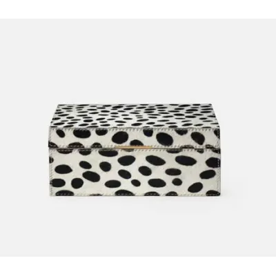 Malmo Dalmation Print Jewelry Box Medium Hair-On Hide