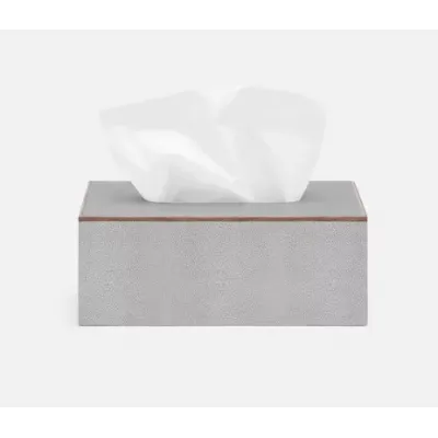 Manchester Ash Gray Tissue Box Rectangular: 10"L x 5.5"W x 4"H