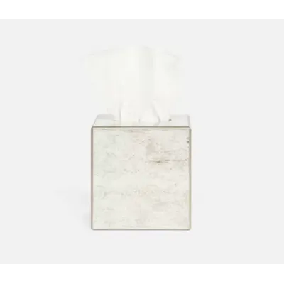 Nora Metallic Frost Tissue Box 6"L x 6"W x 6"H