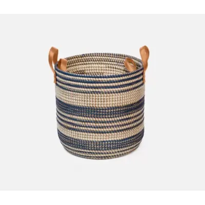 Olinda Dark Blue/Natural Baskets Seagrass, Set Of 2