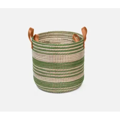 Olinda Green/Natural Baskets Seagrass, Set Of 2