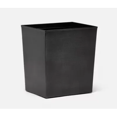 Remy Antique Dark Nickel Wastebasket Rectangular Tapered Textured Stainless Steel