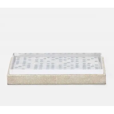 Treviso Warm Silver Domino Box Set Realistic Faux Shagreen