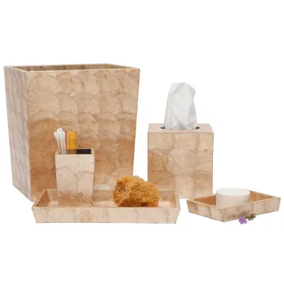 Andria Smoked Capiz Bath Accessories