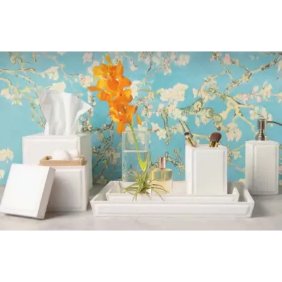 Rothwell Bright White Marine Leather Bath Accessories