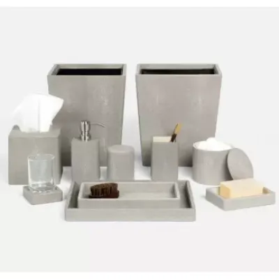 Tenby Sand Faux Shagreen Bath Accessories