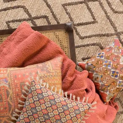 Anatolia Linen Floral Pillow 20" Square