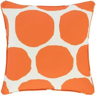 On The Spot Orange Indoor/Outdoor Decorative Pillow 22" Square