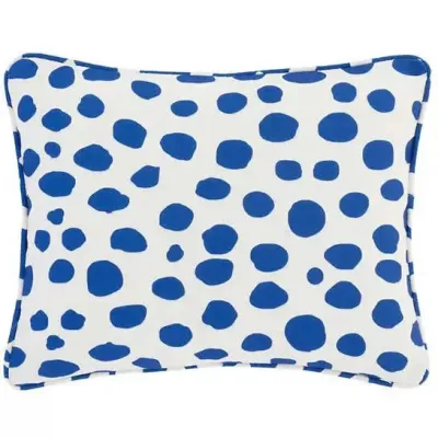 Spot On Cobalt Indoor/Outdoor Decorative Pillow 16" Lumbar