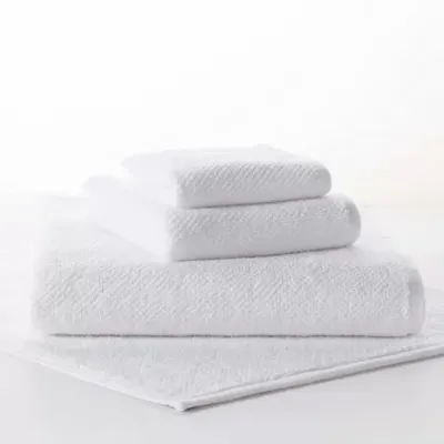 Pin Dot Terry White Bath Towels