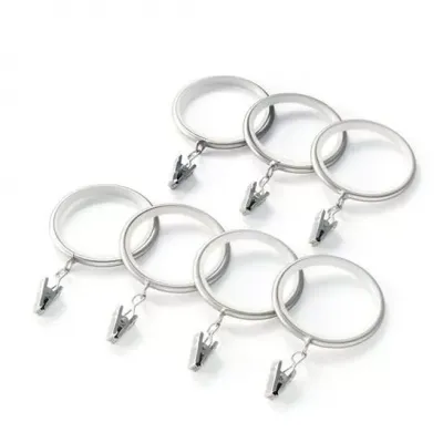 Curtain Clip Satin Nickel Ring One Size