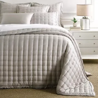 Silken Solid Grey Puff Bedding