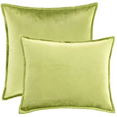 Panne Velvet Chartreuse Decorative Pillow