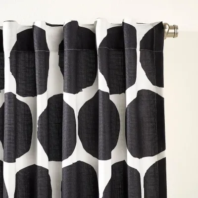 On The Spot Black Indoor/Outdoor Curtain Panels