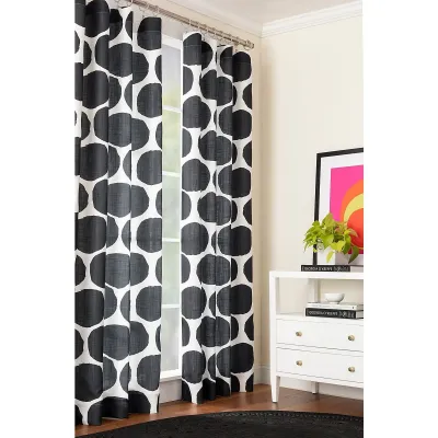 On The Spot Black Indoor/Outdoor Curtain Panels