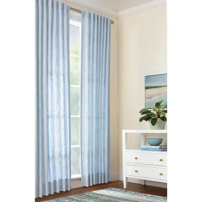 Greylock Soft French Blue Indoor/Outdoor Curtain Panel
