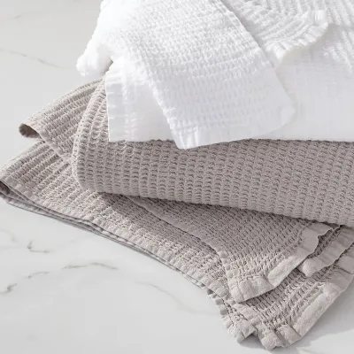 Wonderful Waffle Grey Bath Towels