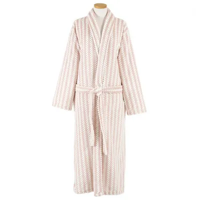 Bubble Stripe Fleece Slipper Pink Robes