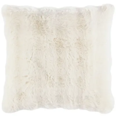 Fab Faux Ivory Decorative Pillow 20" Square