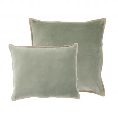 Gehry Velvet/Linen Desert Sage Decorative Pillow