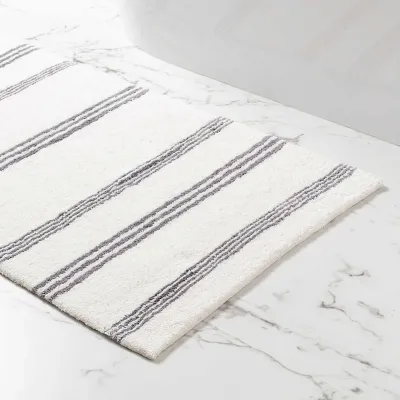 Rowe Stripe Shale Bath Rugs