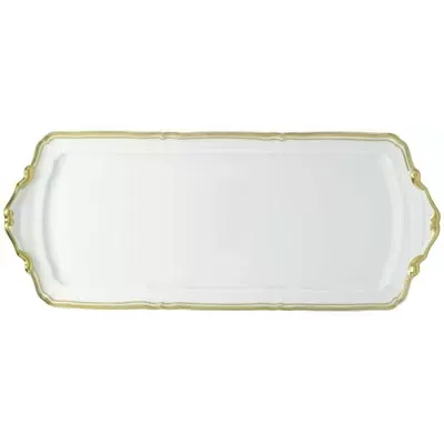 Polka Or/Gold Long Cake Serving Plate 40.5 in X 16.9 in
