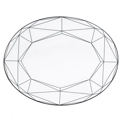 Gem Cut Onyx 14" Oval Platter