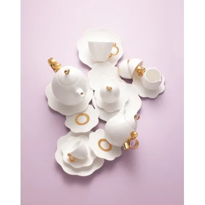 Geometrica White Canape Plate, Set Of 4