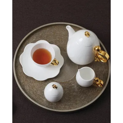 Geometrica Gold Rim Sugar & Creamer Set