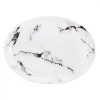 Marble Venice Fog 14" Oval Platter