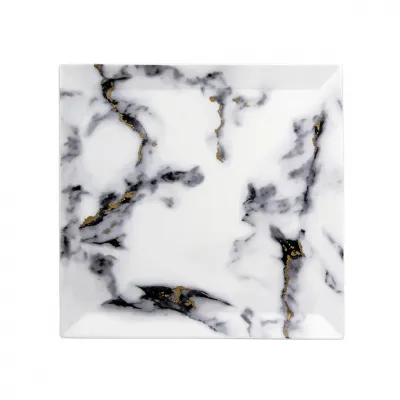 Marble Venice Fog 9" Matzah Plate / Square Serving Platter