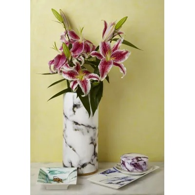 Marble Venice Fog 14" Tall Vase