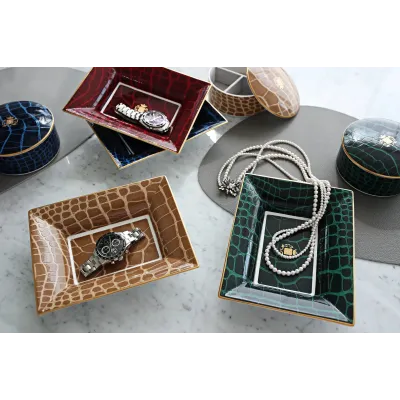 Alligator Emerald Vide Poche/ Jewelry Tray (Special Order)