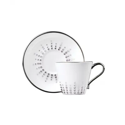 Chain Tiara Amethyst Espresso Cup & Saucer (Special Order)