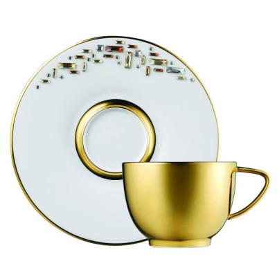 Diana Gold Tea Cup & Saucer 7 in