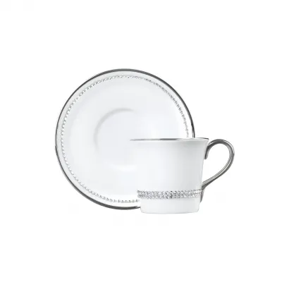 Chain Crystal Espresso Cup & Saucer (Special Order)