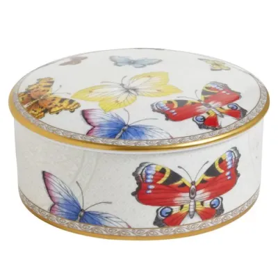 Butterfly Botanic Jewelry Box diam 4.5