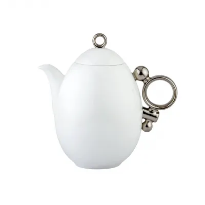 Geometrica Silver Rim Tea / Coffee Pot..
