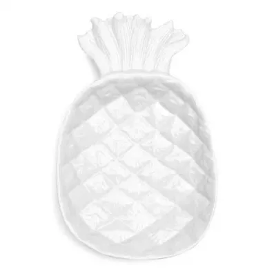 Pineapple White Melamine Serving Platter
