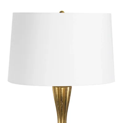 Southern Living Naomi Resin Table Lamp, Gold Leaf