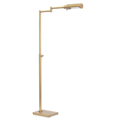 Noble Floor Task Reading Lamp Natural Brass