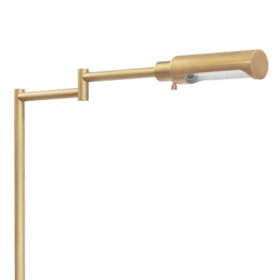 Noble Floor Task Reading Lamp Natural Brass