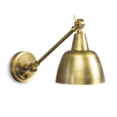 Southern Living Mercantile Sconce, Natural Brass