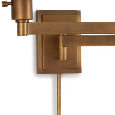 Southern Living Virtue Sconce, Natural Brass