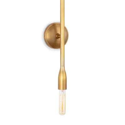 Cobra Sconce Natural Brass