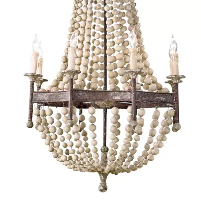 Southern Living Wood Beaded Chandelier