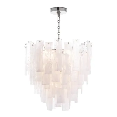 Glacier Chandelier Small Polished Nickel