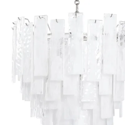 Glacier Chandelier Small Polished Nickel