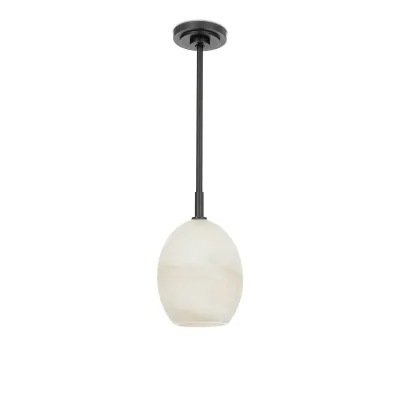 Artemis Pendant Single (Oil Rubbed Bronze with Alabaster Glass)